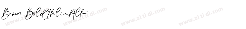 Brown BoldItalicAlt字体转换